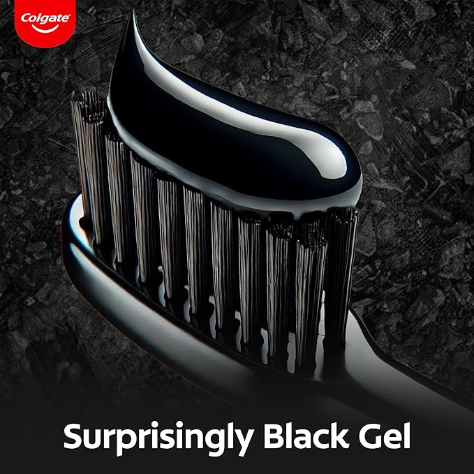 Colgate Charcoal Clean Black Gel Toothpaste, Deep Clean Tooth Paste with Bamboo Charcoal & Wintergreen Mint for Plaque Removal, 120 g (Pack of 1) Multicolour
