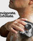 TOOLETRIES Body Scrubber 2.0 – Premium Silicone Scrubber for Cleaning, Exfoliating Your Skin – Extra Long Lather Boosting Bristles with Ergonomic Handle, Long-Lasting & Easy to Clean - Charcoal