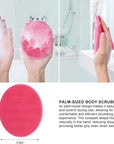 Food-Grade Soft Silicone Body Cleansing Brush Shower Scrubber, Gentle Exfoliating and Massage for All Kinds of Skin (Pack of 4)