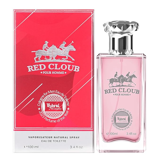 Hybrid & Company Red Cloub Pour Homme Eau De Toilette Natural Spray Vaporisateur,3.4FL.OZ