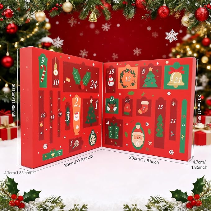 Erinde Makeup Advent Calendar 2025, 24 Days Christmas Gift Makeup Set for Teen Girls & Women, 2025 Xmas Holiday Countdown Calendar Beauty & Cosmetics Holiday Surprise Make Up Gift Kits for Women