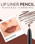 Mented Cosmetics Lip Liner for Women, Dark Brown Lipliner Lip Pencil, Waterproof Lipliner, Vegan + Cruelty Free Makeup, Bare