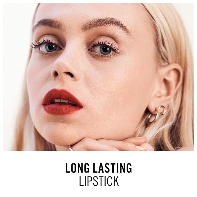 Rimmel Lasting Finish Matte Lipstick - All-Day Intense Lip Color with Exclusive Ruby and Diamond Complex - 560 Crimson Desire, .14oz
