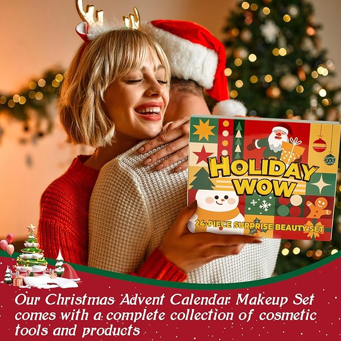 Makeup Advent Calendar 2025, Christmas Countdown Calendar Surprise Beauty Gift Set, 24 Pce Individually Boxed Makeup Gift for Teens,Girls Xmas and Women