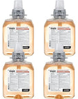 GOJO Luxury Foam Antibacterial Handwash, Fresh Fruit Fragrance, 1250 mL Foam Hand Soap Refill FMX-12 Push-Style Dispenser (Pack of 4) – 5162-04