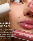 goop Beauty Hydra-Barrier Gel Gloss | Hydrating Lip Gloss to Moisturize & Plump Lips | Hyaluronic Acid & Vitamin E | Blossom - Sheer Petal Pink | 0.13 oz