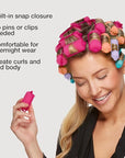 Conair Foam Hair Rollers - 48 Count, Assorted Colors - Heatless Curls, Overnight Curls, Foam Rollers with Storage Case