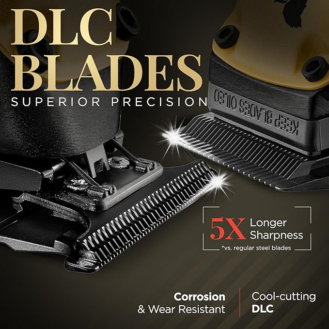 Fagaci Professional Hair Clippers for Men with Superior Precision, Brushless Motor Barber Clippers and Trimmers Set, 5X Longer Sharpness Hair Cutting Kit, Mens Haircut Cordless Clipper for Barber