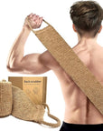 Extra Rough Exfoliating Back Scrubber,Natural Body Exfoliator for Workers Athletes and Men.Hygienic Loofah for Long Durable Daily Deep Cleansing