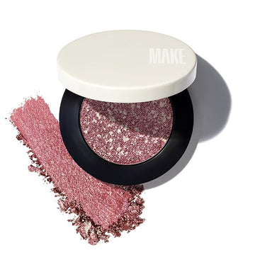MAKE Beauty Multi-Chromatic Eye Shadow. Metal Reflecting Luminous Foil Finish Creamy, Buildable, Dimensional Long-wear, Crease-proof Powder Eyeshadow, Multichrome Shade - Rover, Magenta Pink