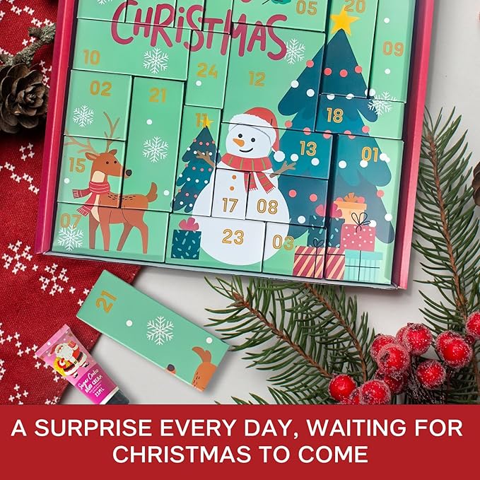 Beauty Advent Calendar 2025 for Adults Women & Teen Girls, 24 Days Bath and Body Christmas Gifts Sets for Women, Spa Gift Baskets for Her, Skincare Beauty Gifts Box Kit