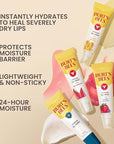 Burt's Bees Rescue Lip Relief, Honey Vanilla, Hydrating Lip Balm for Dry Cracked Lips, with Responsbily Sourced Beeswax and Shea Butter, 100% Natural Origin, 1 Squeezy Tube, 0.35oz