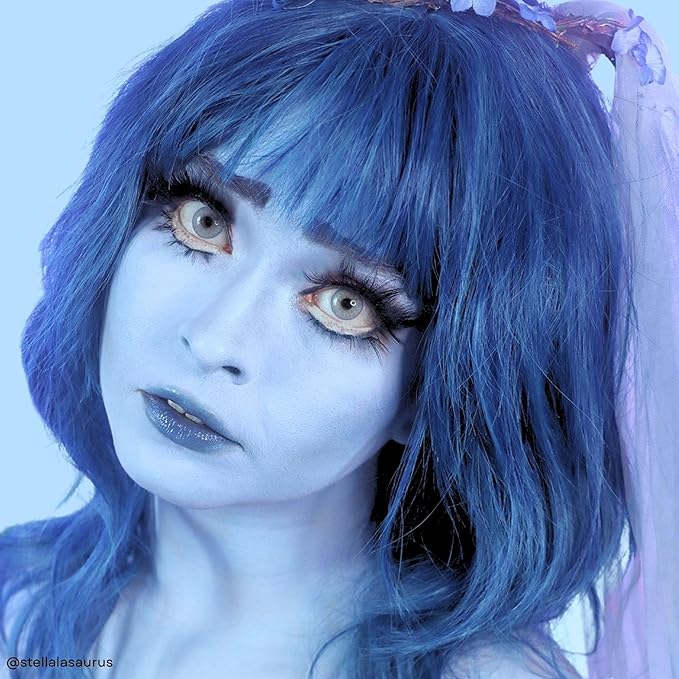 Mehron Makeup Paradise Makeup AQ Refill Size | Stage & Screen Performance, Face & Body Painting, Beauty, Cosplay, and Halloween | Water Activated Face Paint, Body Paint .25 oz (7 ml) - Pastel Blue