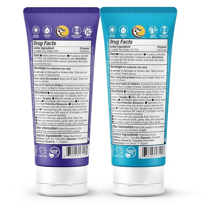 Badger SPF 30 Mineral Sunscreen and SPF 50 Mineral Sunscreen