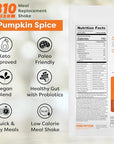 310 Nutrition - Vegan Organic Plant Powder and Meal Replacement Shake - Gluten, Dairy, and Soy Free - Keto and Paleo Friendly - 0 Grams of Sugar - Pumpkin Spice - 14 Servings