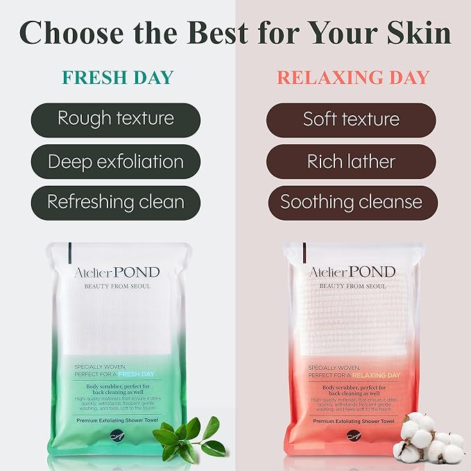 Exfoliating Washcloth/Shower Towel/Korean Body Scrub, Made in Korea [Relax Day 1XFresh Day1]