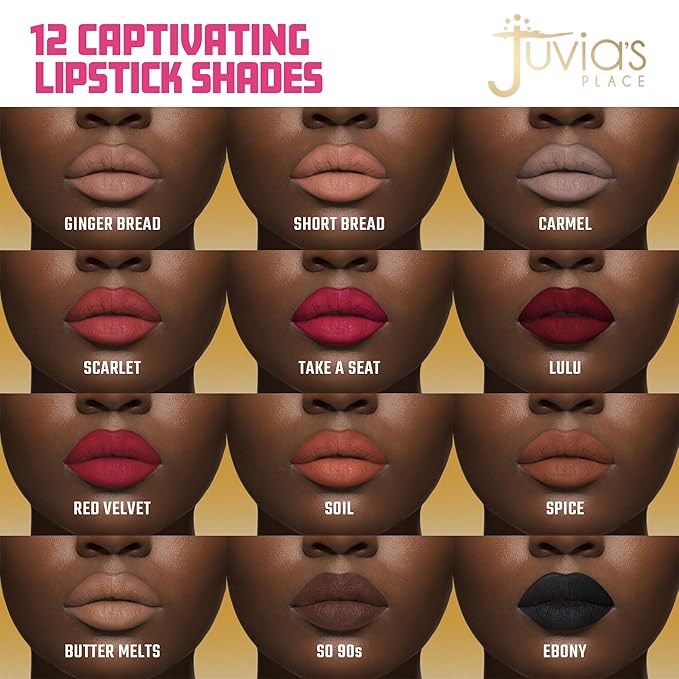 Juvia's Place Velvety Matte Liquid Lipstick Lulu - Hydrating, Long-Wearing, Velvety Soft & Feather Light - Hyperpigmented Creamy Matte Lipstick for Women