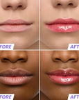 Wonderskin Lip Oil Rehab Serum - Tinted Lip Oil for Women, Hydrating, Moisturizing, and Non-Sticky Red Tint Serum for Dry Lips (Amour)