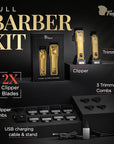 Fagaci Professional Hair Clippers for Men with Superior Precision, Brushless Motor Barber Clippers and Trimmers Set, 5X Longer Sharpness Hair Cutting Kit, Mens Haircut Cordless Clipper for Barber
