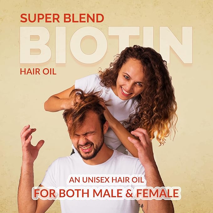 Super Blend Rosemary Mint Biotin Hair Growth Oil With Vit B5 & E, Argan & 21+ Natural Herbs for Scalp & Hair Strengthening - Controls Hair Fall and Promotes Healthy Hair Growth 100 ml