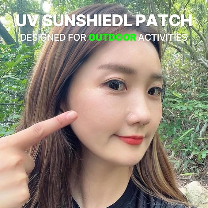FRANZ UV Protection Peptide Sun Patches, Ultra-Thin Sunshield for Face, 4 Pairs (Regular Size), Anti-Aging & Skin Rejuvenation, Perfect for Outdoor Sports – Golf, Hiking, Driving, Korean Skincare