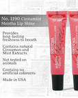 C.O. Bigelow Cinnamint Mentha Lip Shine Balm Tubes, Pack of 3 Bulk Lip Gloss with Cinnamon & Peppermint Oil, High Gloss Shine Finish, 0.5 oz