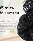 INNERNEED Exfoliating Net Cover Sponge Bath Scrubbing Loofah Rough Washcloth Case 2pcs, Only for INNERNEED Silicone Body Brush (Black Case)