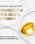 Pantene Keratin Leave-In Conditioner with Argan Oil, Protein Treatment for Dry, Damaged & Color-Treated Hair, Repairs Split Ends & Protects from Damage, Formaldehyde-Free, 8.4 Fl Oz
