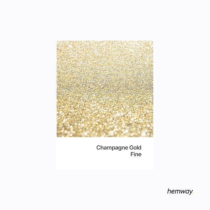 Hemway Biodegradable Glitter Eco Friendly - 100g/3.5oz Bio Cosmetic Safe Sparkle Vegan for Face Eyeshadow Body Hair Festival Makeup Craft - Fine (1/64" 0.015" 0.4mm) - Champagne Gold