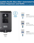 Pacific Blue Ultra Gentle Foam Hand Soap Refill (43716), Compatible Only With Pacific Blue Ultra Automated Touchless Dispenser, Dye and Fragrance Free, 40.5 FL OZ Per Refill, 3 Refills Per Case