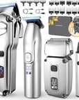 Jack & Rose Hair Clippers for Men Set Professional, Cordless Men Hair Trimmer, Electric Shavers, Barber kit, 4 in 1,LED Display, for Nose, Body, Bald Head