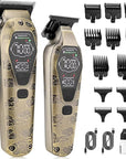 Professional Hair Clipper for Men - Cordless Clippers and Trimmers Set, Heavy-Duty Motor Hair Cutting Kits with LED Display, 7000RPM High-Power Motor, USB Charging, Gifts for Men, Bronze