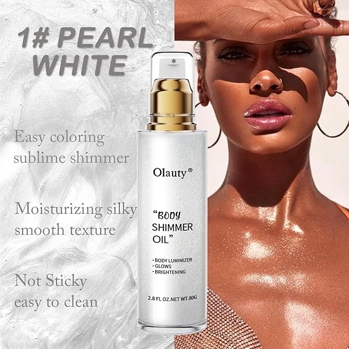 Shimmer Body Oil, Highlighter Makeup Smooth Glitter Glow