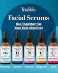 TruSkin Hyaluronic Acid Serum for Face + 7 Ultra Hydrating Ingredients – Best Face Serum for Moisturizing, Visibly Plumping Skin & Smoothing the Look of Fine Lines, 2 fl oz
