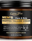 Men's Beef Tallow for Skin, Whipped Grass-Fed Beef Tallow Face Cream, Tallow Balm with Anti-Aging Retinol & Hyaluronic Acid, Mens Skin Care Face Moisturizer, Reduces Wrinkles & Lines, Sandalwood, 3 OZ
