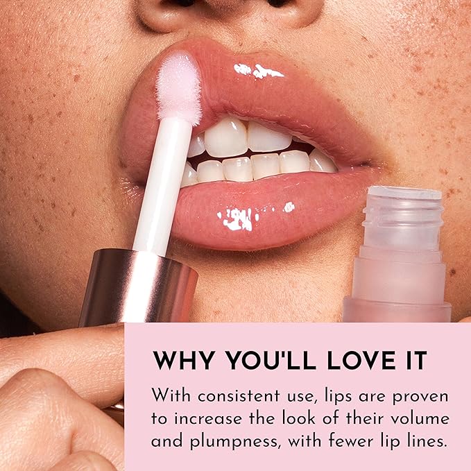 Women's Forget The Filler Lip Plumper Line Gloss, Rosy Outlook, Pink, 0.11 Fl Oz (Pack of 1)