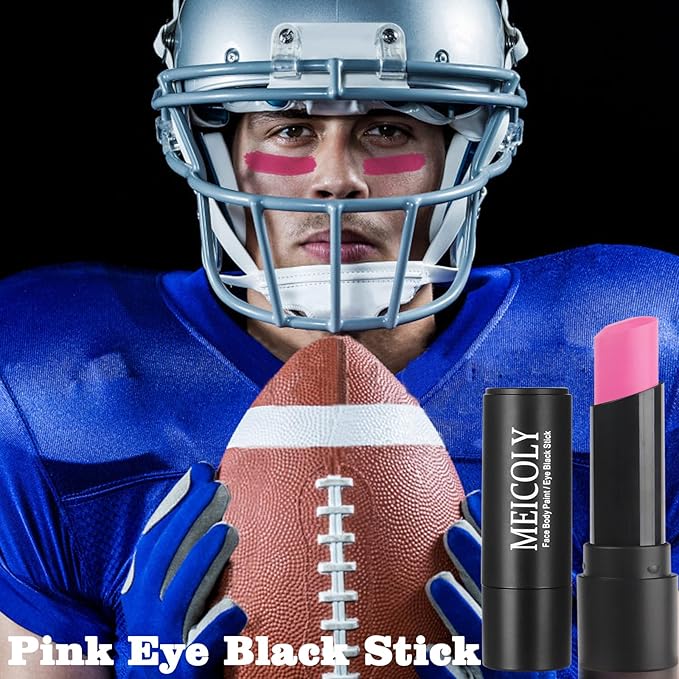 MEICOLY Hot Pink Face Body Paint Stick,Face Paint for Halloween SFX Cosplay Makeup,Pink Accessories for Spirit Week,Eye Black Baseball/Softball/Football/Lacrosse