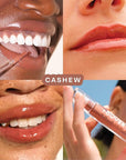 Tower 28 ShineOn Milky Lip Jelly, CASHEW, Non-Sticky, Hydrating Vegan Lip Gloss in Milky Rosy Brown, Apricot and Raspberry Seed Oil, Moisturizing, Clean, Cruelty Free