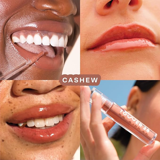 Tower 28 ShineOn Milky Lip Jelly, CASHEW, Non-Sticky