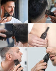 Professional Hair Clipper for Men Hair Cutting Kit Men's Beard Trimmer Hair Trimmer Shaver Cordless Barber Clippers and Trimmers Set Black