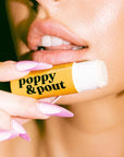 Poppy & Pout Wild Honey Jumbo Lip Balm | All Natural Lip Balms & Moisturizers | Hydrates with Beeswax, Vitamin E, Organic Coconut Oil | Cruelty-Free | Lip Balm in Recyclable Cardboard Tube