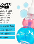 Pacifica Face Oil Serum - Flower Fix Bi-Phase Hydrating Skin Barrier - w/Hyaluronic Acid & Natural Botanical Ingredients - for Dry Sensitive Skin Vegan & Cruelty-Free Dermatologist Approved