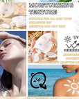 Hydrating Face Sunscreen,Tinted Moisturizer with SPF50 PA+,Lightweight Facial Sunscreen Long Lasting Sunblock,Soft Cream Texture,Face Primer,All-Day Wear