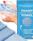 BONDI Exfoliating Washcloth for Smooth Skin - Extra Long - Perfect for Back Scrubbing - Made in Japan