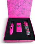 TPOB Slime 2 Candy Pink Clipper Trimmer Shaver Set Barber Hair Clippers in Matte Pink with Taper Blade