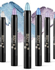 Boobeen 6PCS Cream Eyeshadow Sticks - Waterproof Eyeshadow Pencil Crayons - Eye Brightener Stick Shimmer Pens - Create Glitter Eye Makeup - Easy to Use