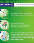 Polident Overnight Whitening Antibacterial Dental Appliance Cleanser Tablets, 60 Count