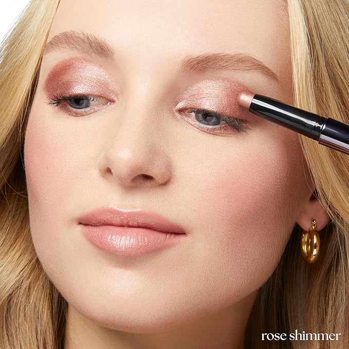 Julep Eyeshadow 101 Cream-to-Powder Waterproof Shadow Stick – Rose Shimmer – Long-Lasting, Crease-Proof, Pearlescent Rose Shimmer Cream Eyeshadow with Built-in Smudger