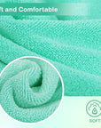 Nugilla Makeup Remover Cloth 12 x 12 Inch, Reusable Makeup Remover Towels for Washing Face, 6 Pack Washable Microfiber Face Cloth Fast Drying Washcloth, Green