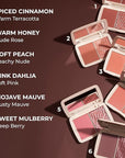 COVER FX Monochromatic Powder Blush Duo - Pink Dahlia: Soft Pink - Matte + Shimmer Finish - Create Custom, High Impact Color